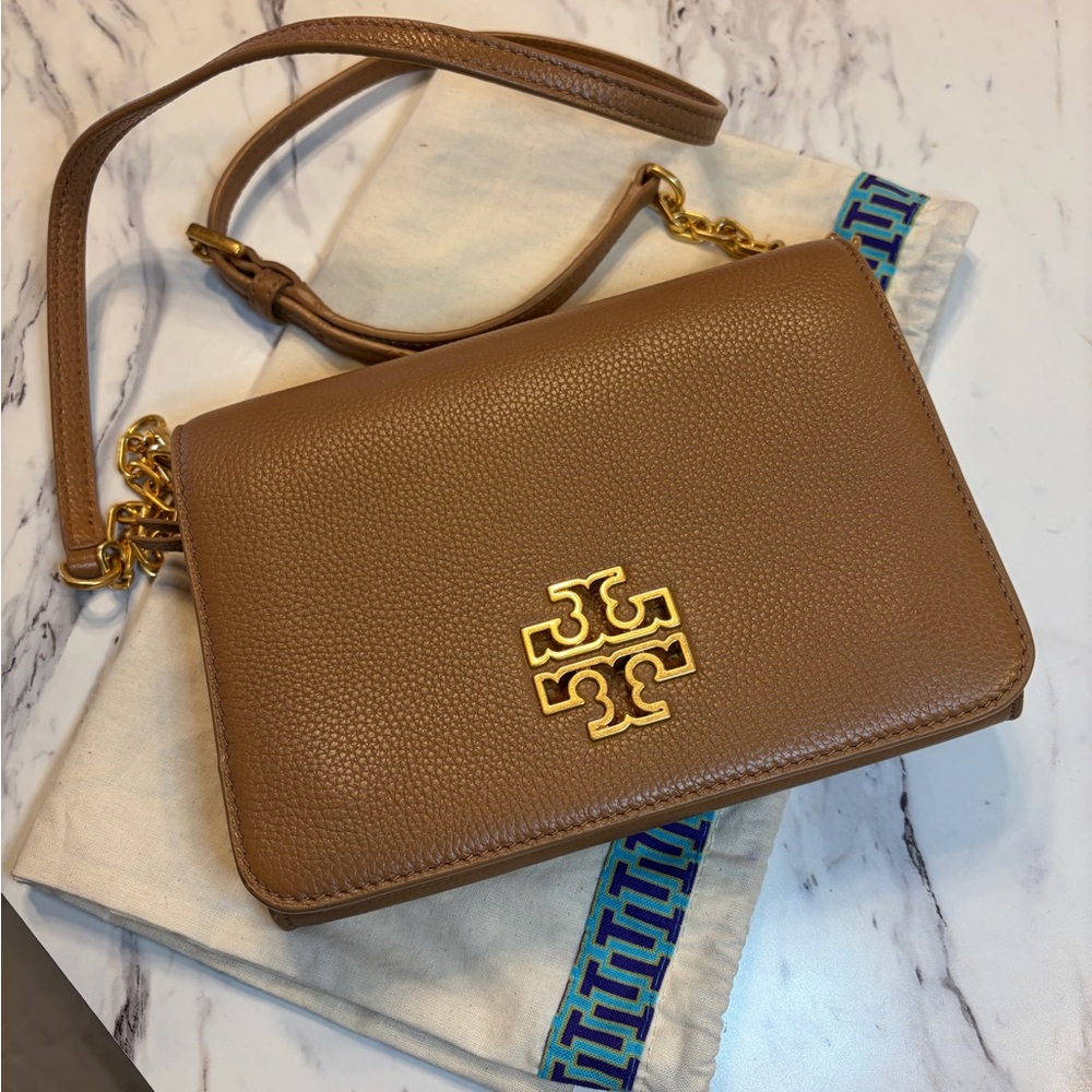 Tory Burch Brown Leather Crossbody Bag